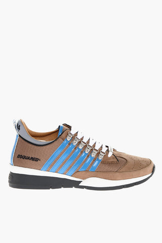 Sneakers Basse in Tessuto Tecnico e Suede con Dettagli a Contrasto