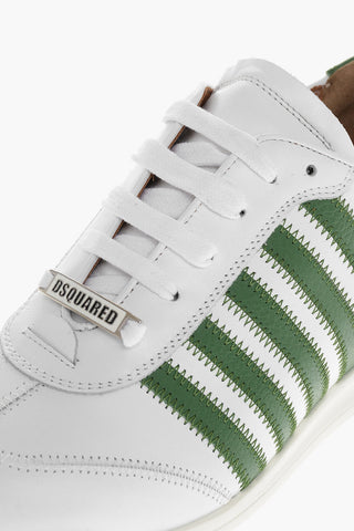 Leather Low Top Sneakers with Contrasting Details