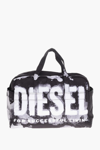 Fabric RAVE Duffle Bag with Acid-Wash Effect Maxi Logo