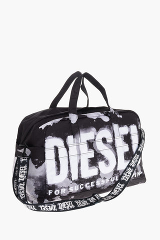 Fabric RAVE Duffle Bag with Acid-Wash Effect Maxi Logo