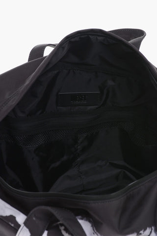 Fabric RAVE Duffle Bag with Acid-Wash Effect Maxi Logo