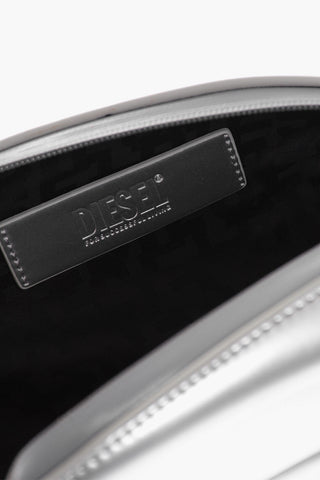 Oval Shaped Rigid 1-DR FOLD Clutch Bag with Embossed Oval D Logo