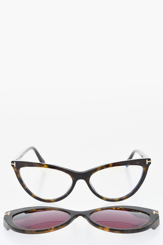 Cat Eye Optical Glasses with Magnetic Solar Clip