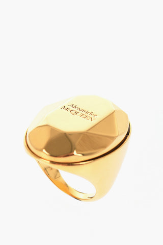 Golden Effect Brass Signet Ring