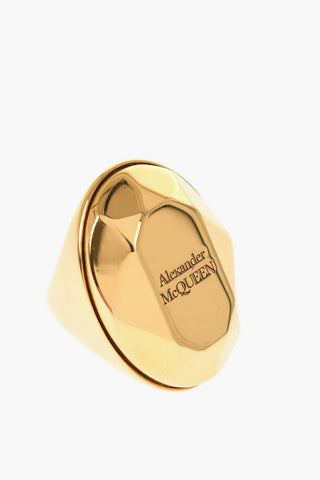 Golden Effect Brass Signet Ring