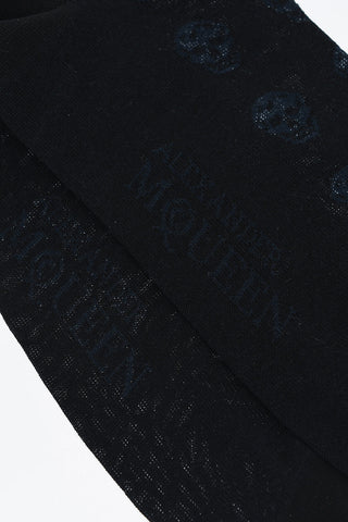 Calzini Lunghi Bicolore con Teschi All-Over