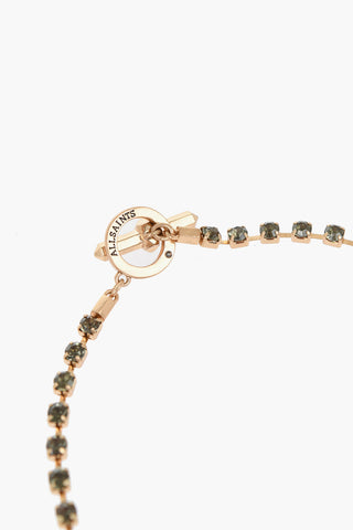 Collana In Strass Effetto Dorato