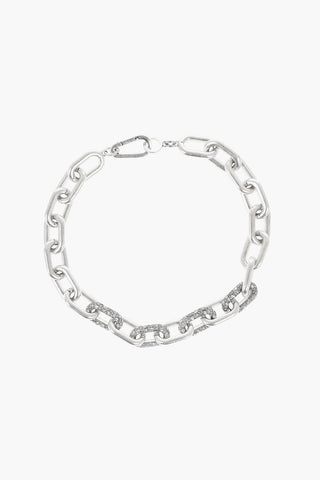 Collana a Catena con Dettagli Strass