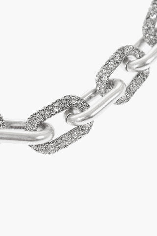Collana a Catena con Dettagli Strass