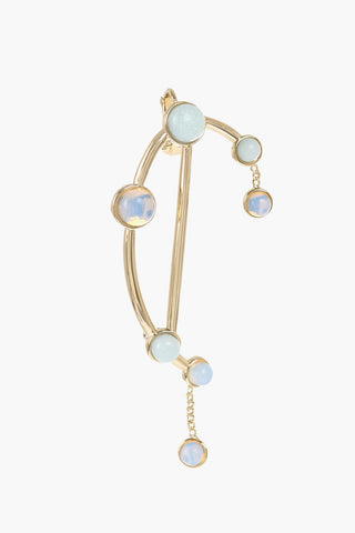 Crawler Single Earring with Quartz Details