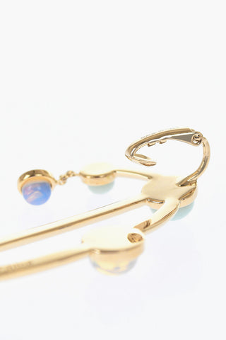 Crawler Single Earring with Quartz Details