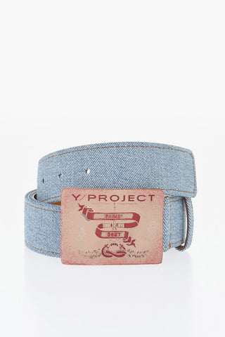Denim Belt with Leather Inner 40mm