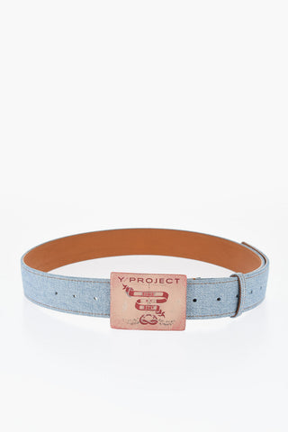 Denim Belt with Leather Inner 40mm