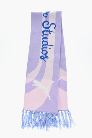 KIDSUPER Wool Blend Scarf with Fringes