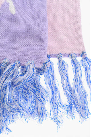 KIDSUPER Wool Blend Scarf with Fringes