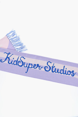 KIDSUPER Wool Blend Scarf with Fringes