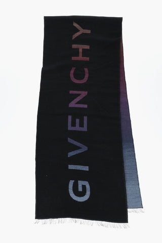 Gradient Effcet Wool Scarf