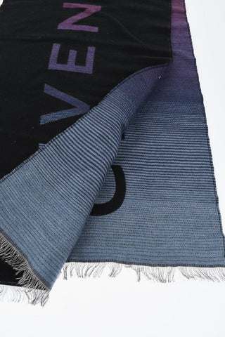 Gradient Effcet Wool Scarf