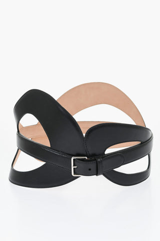 Leather Maxi Belt with Cut Out Details 190mm