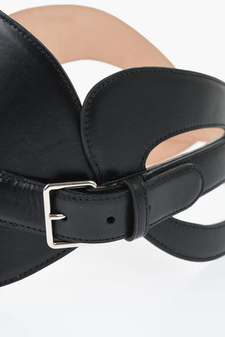 Leather Maxi Belt with Cut Out Details 190mm