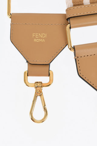 Logoed Fabric Strap With Leather Details