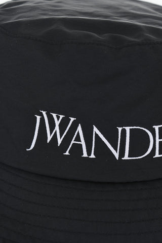 Cappello Bucket in Tinta Unita con Logo Ricamato