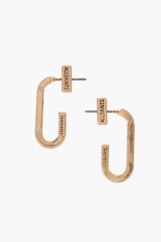 Golden Effect Brass C Hoop Earrings