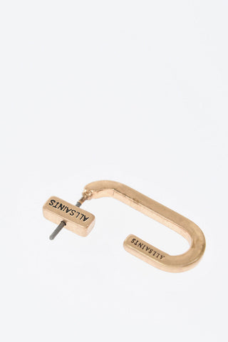 Golden Effect Brass C Hoop Earrings