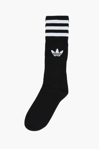 Ribbed Long 3 Pairs Socks Set with Contrast Details