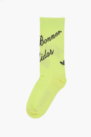WALES BONNER Long Socks with All-Over Logo
