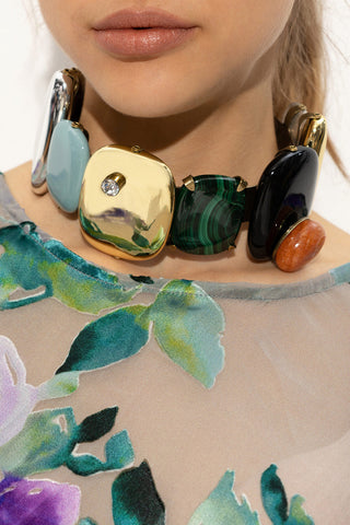 Choker with Maxi  Embellishment Stones 