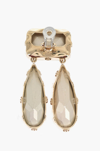Shiny Crystal Clip Earrings