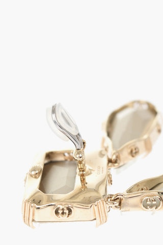 Shiny Crystal Clip Earrings
