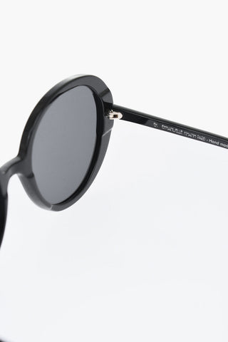 Solid Color Oversized Round Sunglasses