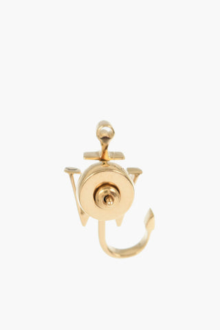 Golden Effect Brass ANCHOR Earrings