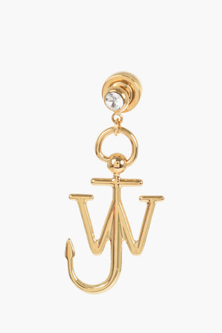 Orecchino Singolo CRYSTAL ANCHOR in Ottone Effetto Dorato