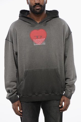 UNISEX Brushed Cotton Hoodie S-BOXT-HOOD-N10 with D-Heart Detail