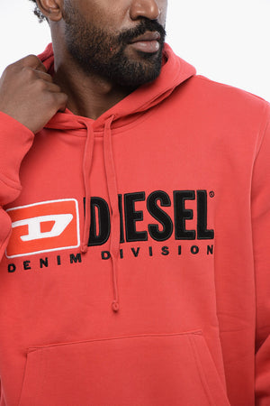 Hoodie S-GINN-HOOD-DIV in Uni mit gesticktem Logo