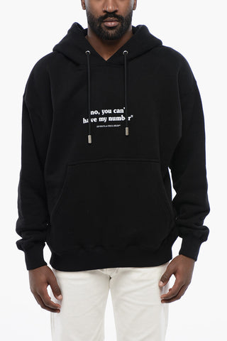 Cotton QUOTE NUMBER SKATE Hoodie with Contrast Print
