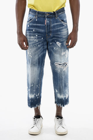 Distressed BOSTON Denims with Light Wash