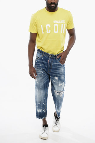 Distressed BOSTON Denims with Light Wash