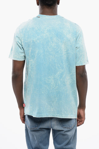 RED TAG Crew-Neck T-Shirt T-JUST-N17 Acid Wash Effect with Embossed Print
