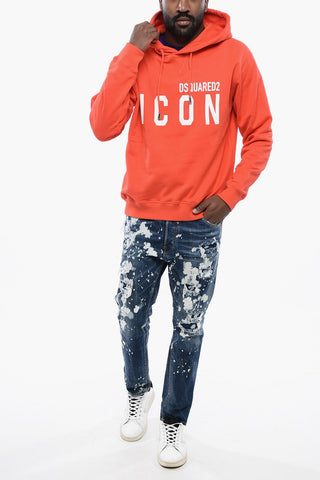 ICON Hoodie Sweatshirt with Logo Print