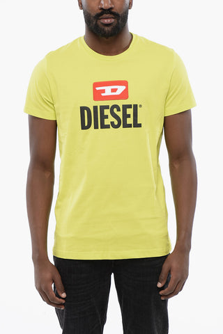 Solid Color T-DIEGO NEW Crewneck T-Shirt with Maxi Frontal Logo