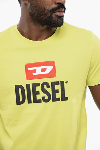 Solid Color T-DIEGO NEW Crewneck T-Shirt with Maxi Frontal Logo