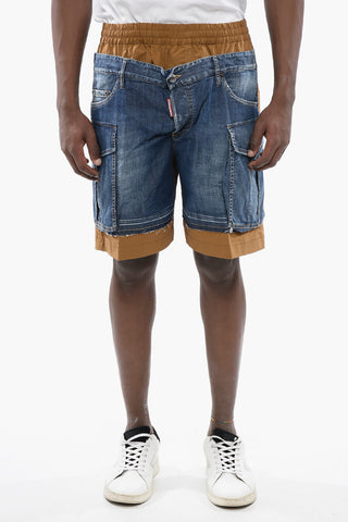 Nylon Shorts BOXER with Denim Details