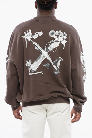 Oversized Crew-neck Sweatshirt with Print on the Back