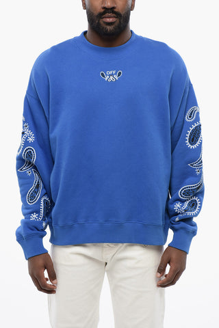 Brushed Cotton BANDANA ARROW Crewneck Sweatshirt