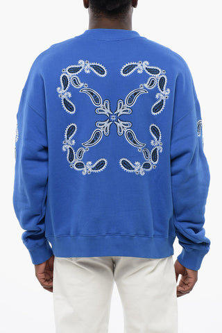 Brushed Cotton BANDANA ARROW Crewneck Sweatshirt