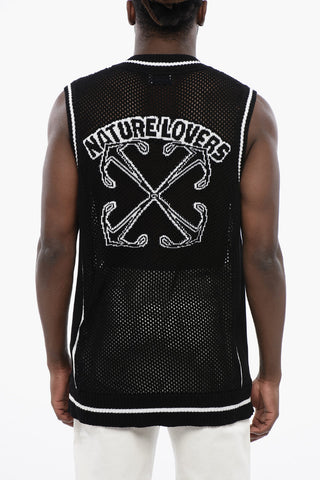 Tank Top VARSITY NET in Crochet Bicolore